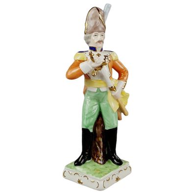 Wagner & Apel Porzellanfigur Soldat H 19,5 cm