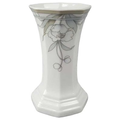 Tischvase Vase H 14 cm Arabella Atelier Blumendekor blau grau