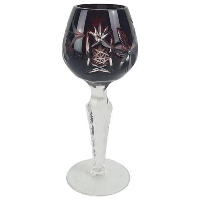 Likörrömer Überfangglas Traube Kristallglas Kupferrubin H 13,5 cm