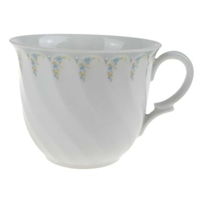 Kaffeetasse Schirnding Bavaria Pallas Blaue Blumen Weiß