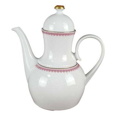 Kaffeekanne Eschenbach Venedig Perlrand rot Kranzkante 1,45 L