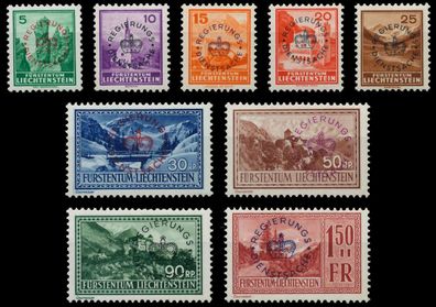 Liechtenstein Dienstmarken 1934 37 Nr 11-19 ungebraucht X142A96