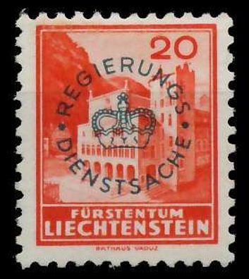 Liechtenstein Dienstmarken 1934 37 Nr 14 ungebraucht X142A9A