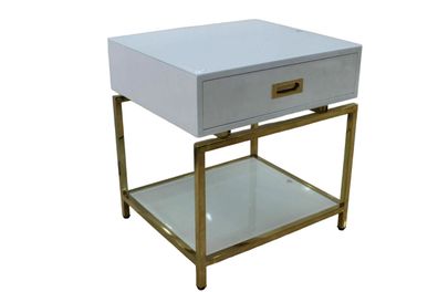 Beistelltisch Couchtisch Kaffetisch Quadrat Wohnzimmertisch Weiß Sofort