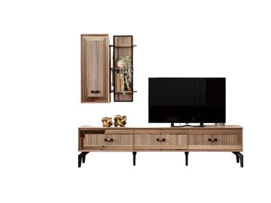 Garnitur TV Ständer Schrank RTV Lowboard Wohnzimmer Regale Holz Sofort