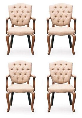 Esszimmer Stuhl Garnitur Sessel Gastro Design 4x Stühle Gruppe Set Sofort