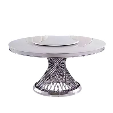Runder Tisch Silber Fuße Chrom Rundtisch Modern Esstische Luxus 130 cm Sofort