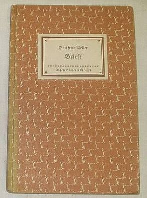 Briefe / Gottfried Keller 1952 Insel Bücherei