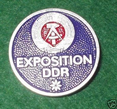 DDR Firmen Abzeichen DDR Exposition (blau)