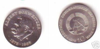 DDR Gedenk Münze 10 Mark Albert Schweitzer 1975