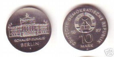 DDR Gedenk Münze 10 Mark Schauspielhaus Berlin 1987