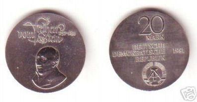 DDR Gedenk Münze 20 Mark Freiherr vom Stein 1981