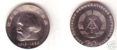 DDR Gedenk Münze 20 Mark Karl Marx 1968