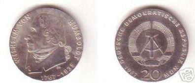 DDR Gedenk Münze 20 Mark Wilhelm von Humboldt 1967