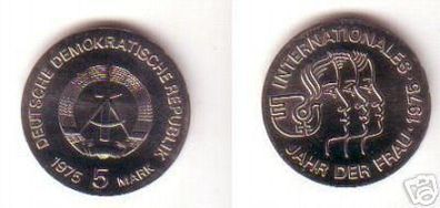 DDR Gedenk Münze 5 Mark Jahr der Frau 1975