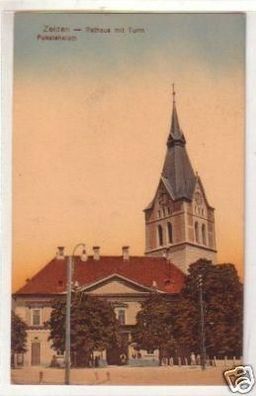 29956 Ak Zelden Rathaus mit Turm um 1920