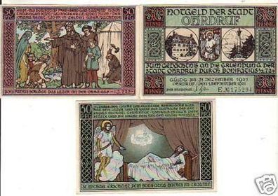 3 Banknoten Notgeld der Stadt Ohrdruf 1921