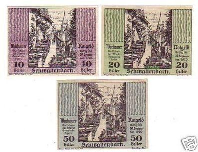 3 Banknoten Notgeld Marktgemeinde Spitz a.D. 1920