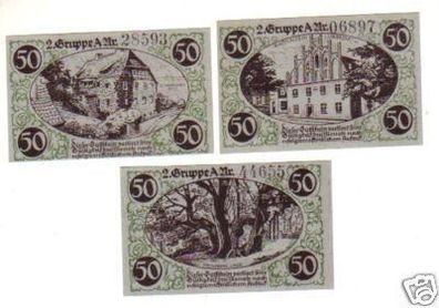 3 Banknoten Notgeld Stadt Lübbecke 1920