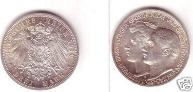 3 Mark Silber Münze Sachsen Weimar Eisenach 1910