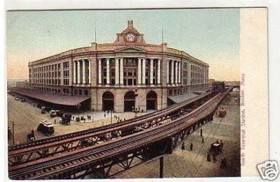 30286 Ak Boston Mass. South Terminal Station um 1910