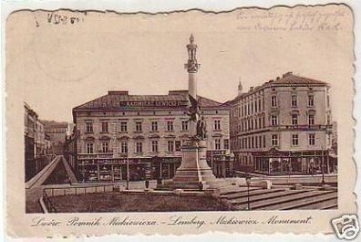 30312 Ak Lemberg Mickiewicz Monument 1917
