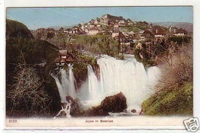 30357 Ak Jajce in Bosnien mit Wasserfall um 1910