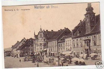 30393 Ak Marburg an der Drau Hauptplatz 1921