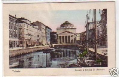 30464 Ak Trieste Canale e Chiesa S. Antonie 1914