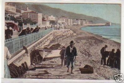 30504 Ak Menion Terrasse devant la mer 1912