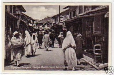 30661 Ak Sarajevo Muslimische Frauen beim Einkauf 1937