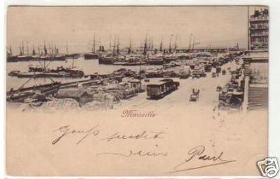 30738 Ak Marseille Hafenansicht 1897