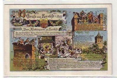 30768 Humor Ak Gruß aus Zerbst in Anhalt um 1920