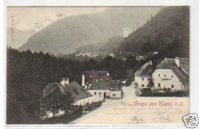 30790 Ak Gruß aus Klaus Ober-Österreich 1900