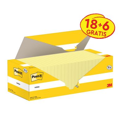 Post-it Haftnotiz 654-CY-VP24 76x76mm 100Bl. ge 24St