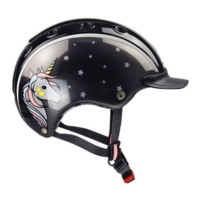 Casco Reithelm Nori schwarz grau Einhorn, Kinderreithelm