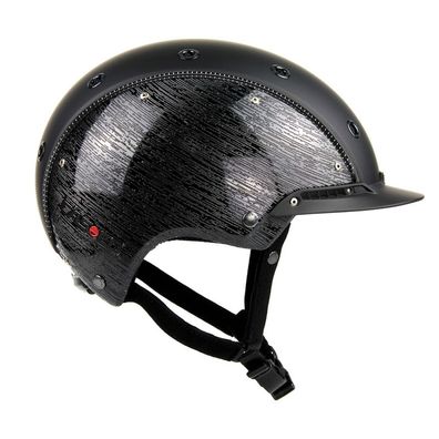 Casco Reithelm Champ-3 Brush schwarz glanz