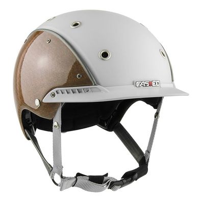 Casco Reithelm Champ-3 Flachsfaser-weißgrau