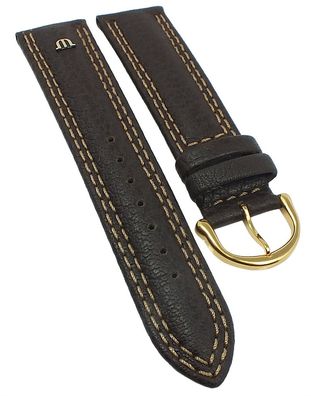 Maurice Lacroix Natur-Kalb Uhrenarmband 20mm Leder dunkelbraun
