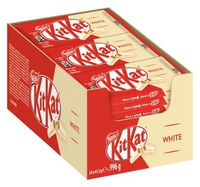 NESTL&Eacute; KitKat White Schokoriegel mit weißer Schokolade (24 x 41,5g)