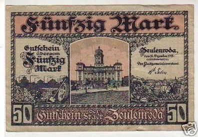 Banknote 50 Mark Großnotgeld Stadt Zeulenroda 1918