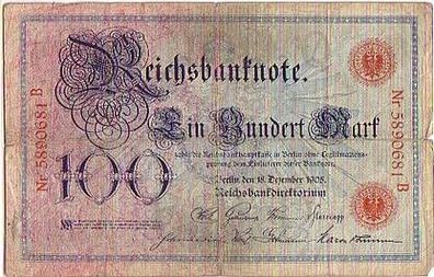 Banknote 100 Mark Deutsches Kaiserreich 1905