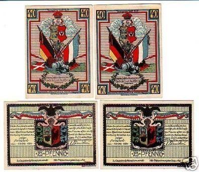 4 Banknoten Notgeld Gemeinde Stedesand 1920