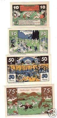 4 Banknoten Notgeld Stadt Bad Harzburg 1921