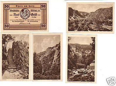 5 Banknoten Notgeld Gemeinde Thale am Harz 1921