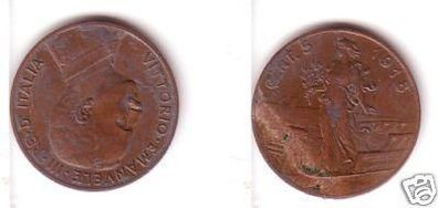 5 Centesimi Kupfer Münze Italien 1918 Gondel