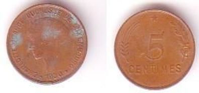 5 Centimes Kupfer Münze Luxemburg 1930