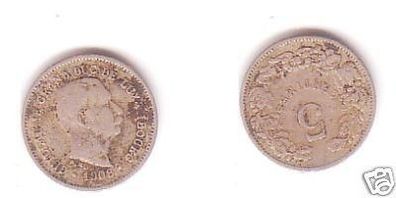5 Centimes Nickel Münze Luxemburg 1901