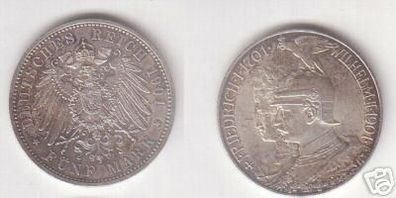 5 Mark Silber Münze Preussen 200 Jahre Königreich 1901