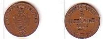 5 Pfennige Kupfer Scheide Münze Sachsen 1862 B